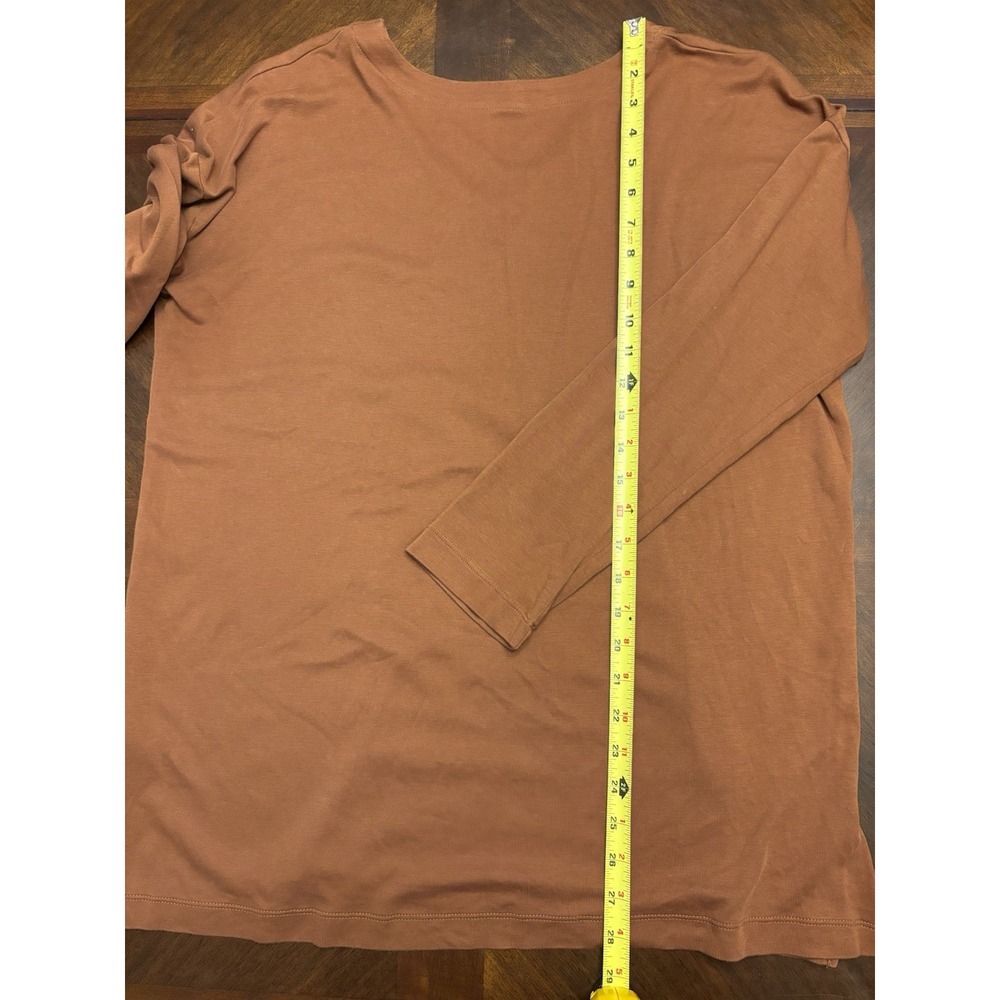 J. Jill Long Sleeve V-Neck Tunic in Rust Brown - Picture 5 of 7